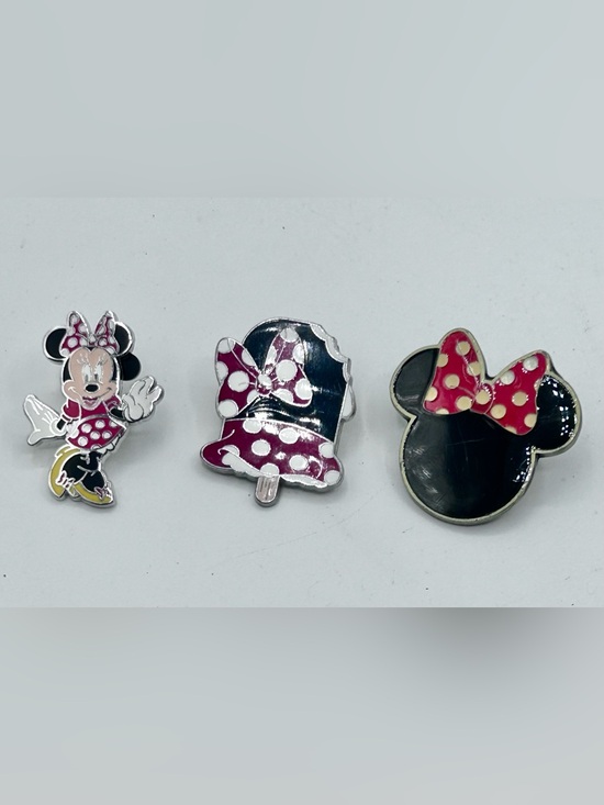 Disney Jewelry - Disney Minnie Mouse Pins Red White Black Lot of 3